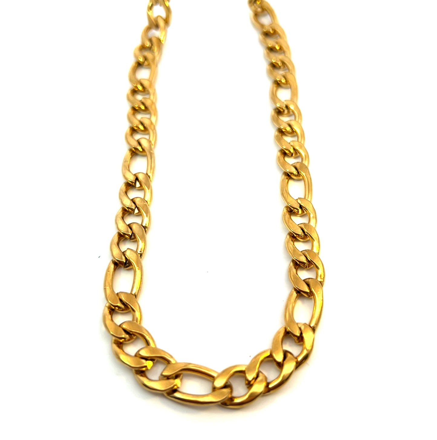 Chains - Surgical Steel Gold Plated Figaro Link