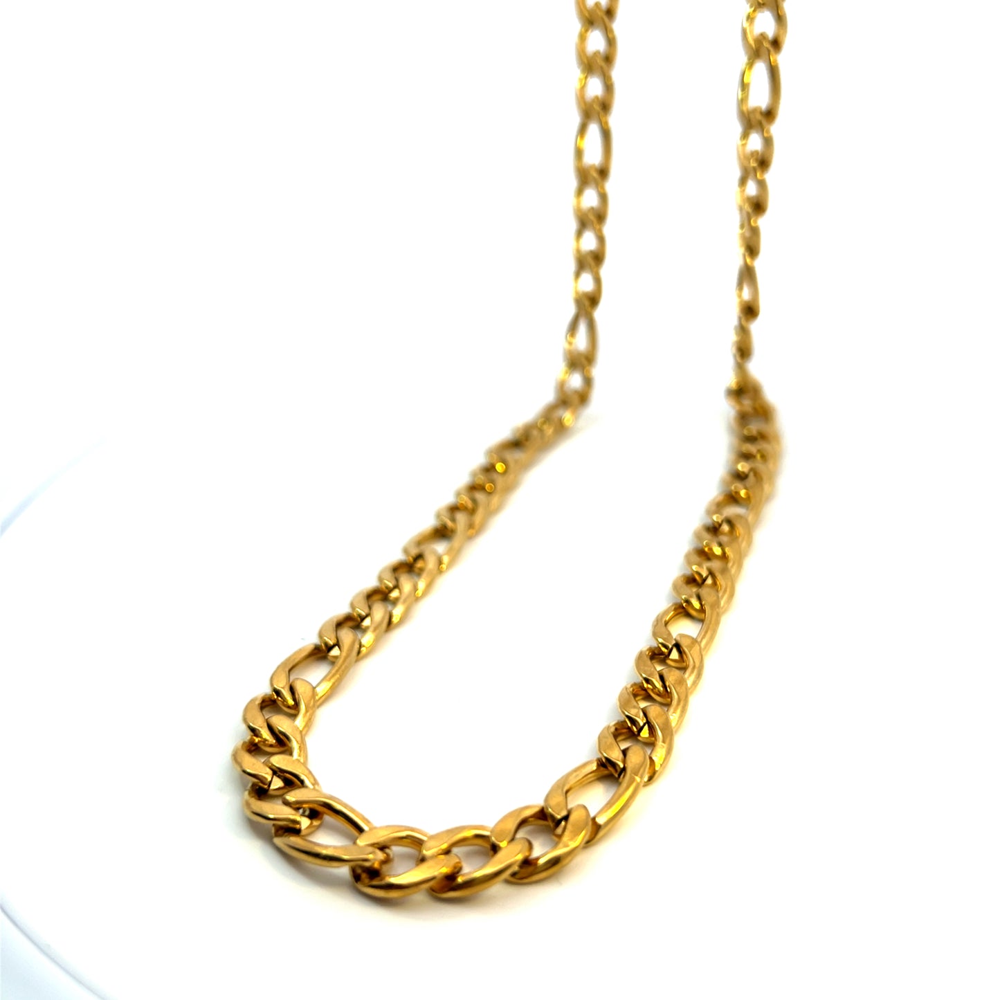Chains - Surgical Steel Gold Plated Figaro Link