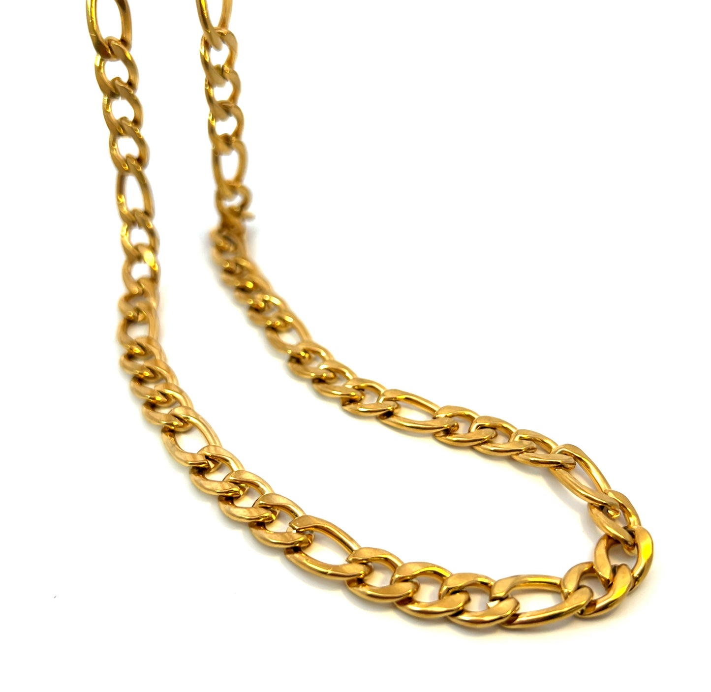 Chains - Surgical Steel Gold Plated Figaro Link