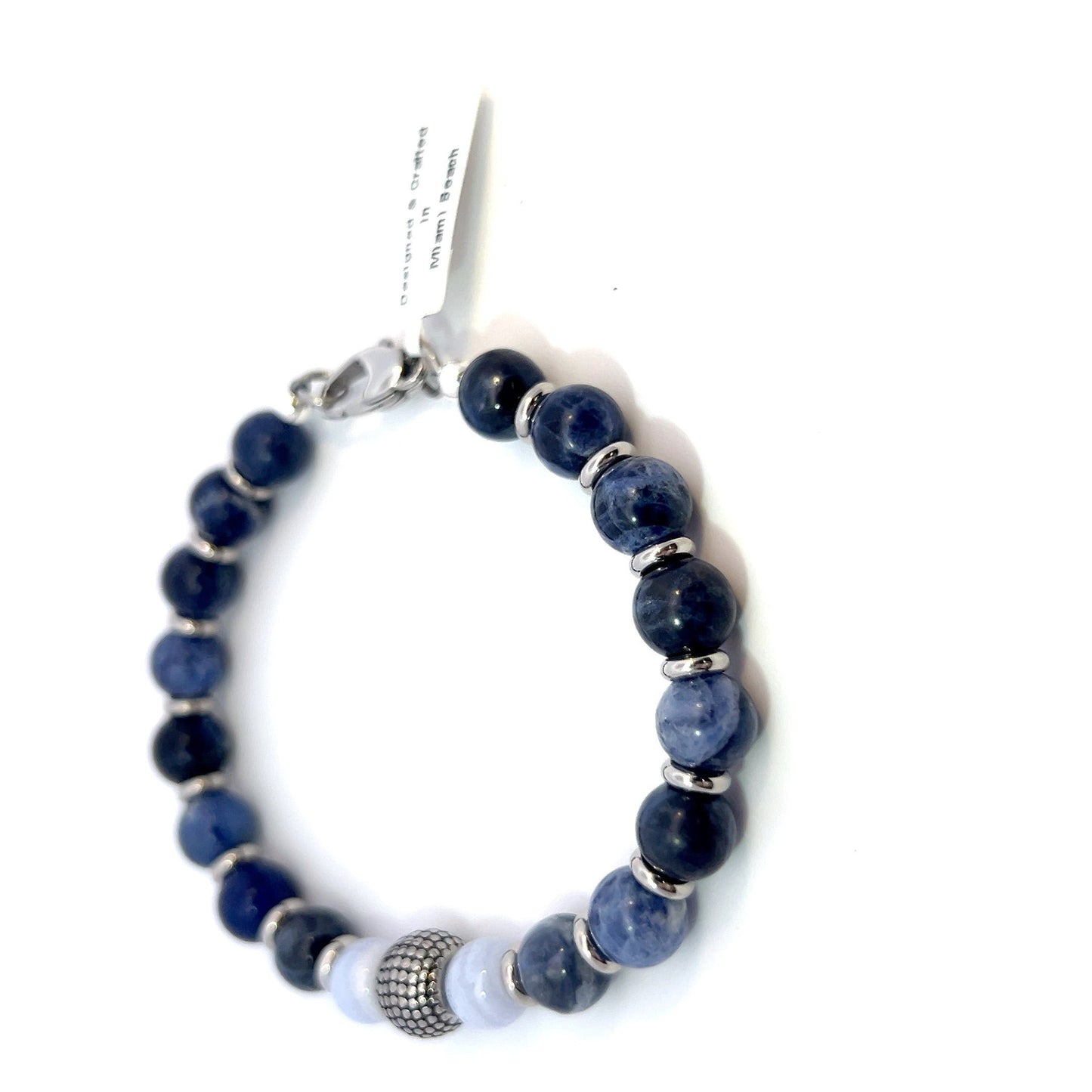Bead Bracelet -Sodalite & Blue Lace Agate