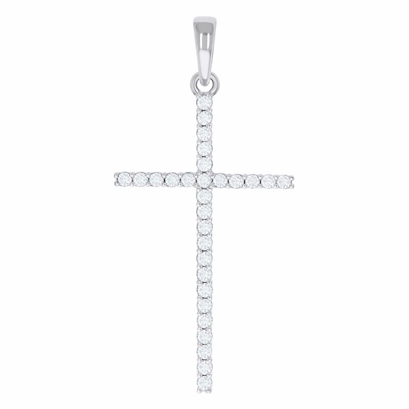 Pendant 925 Silver - Pendant with Cubic Zirconia Cross