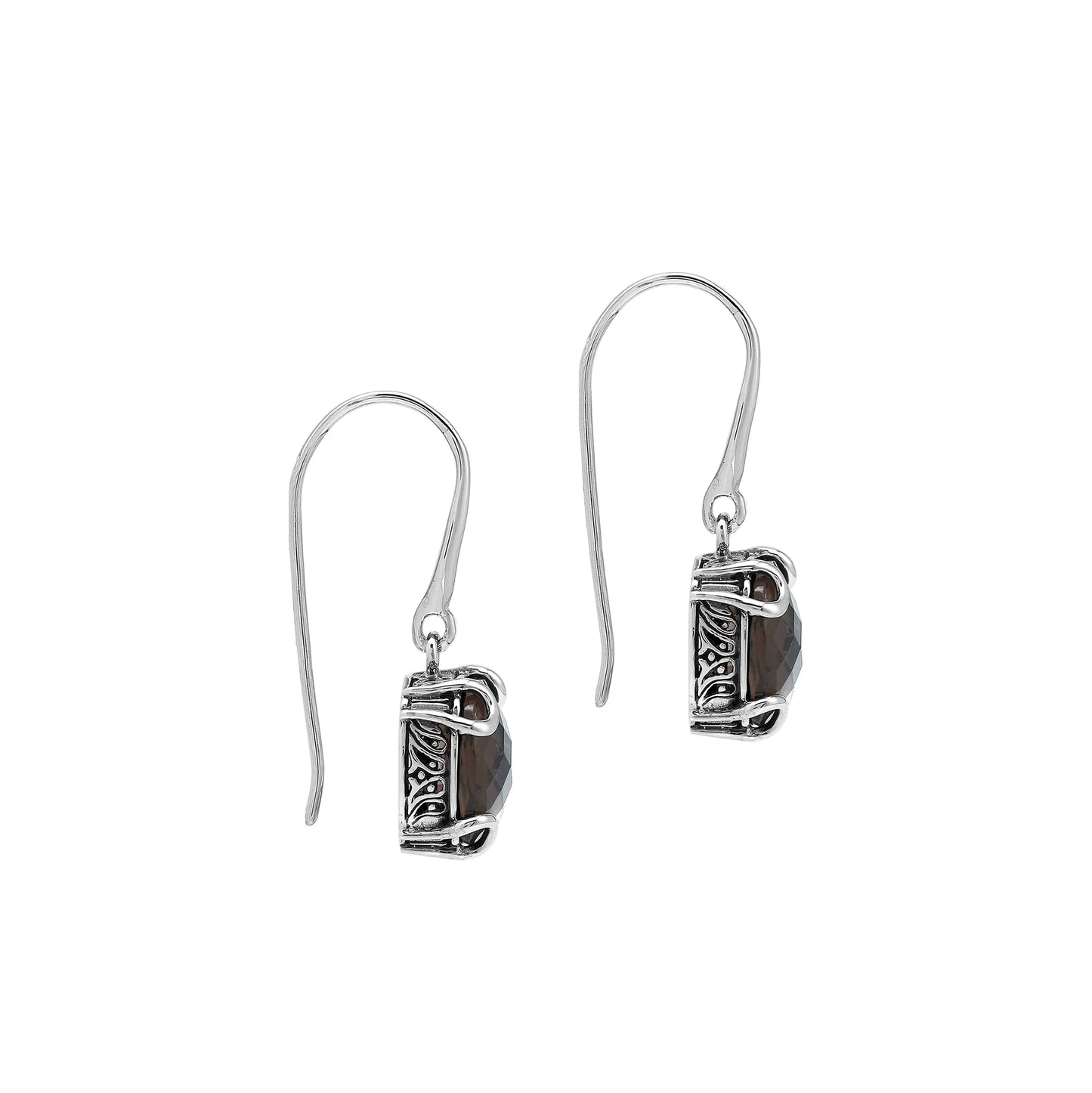Earrings - 925 Sterling Silver Smokey Quartz