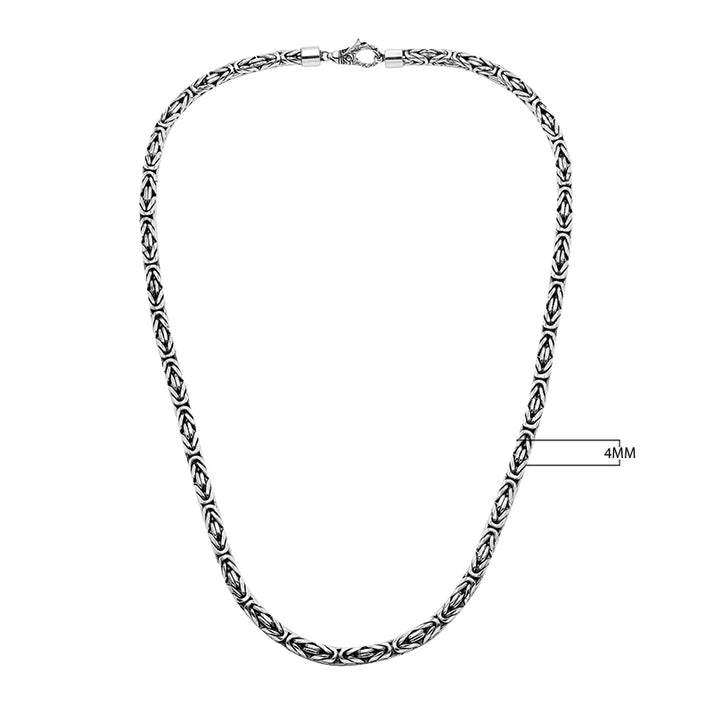 Chains – Sterling Silver Byzantine Chain with Lobster Clasp