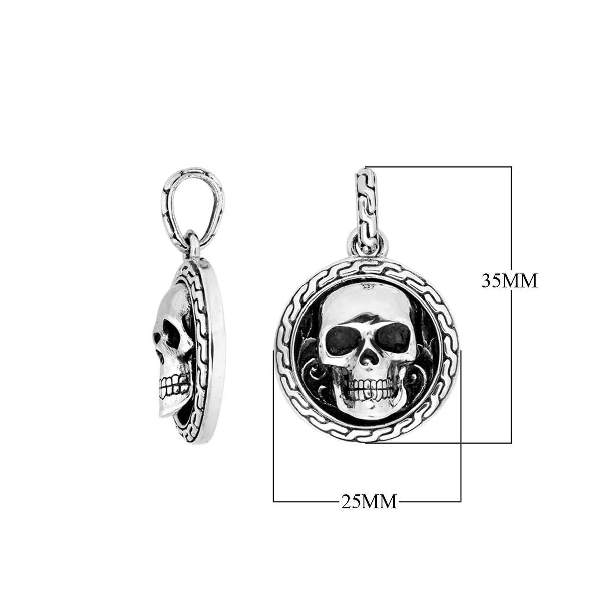 Pendant - 925 Sterling Silver Designer Skull Pendant