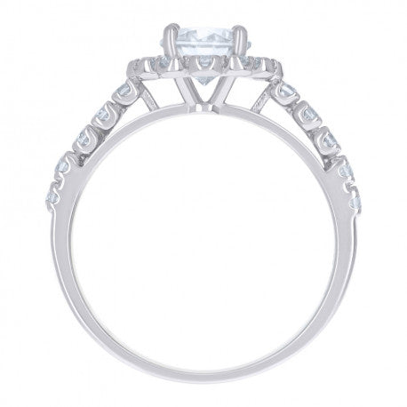 Ring - 925 Sterling Silver ring with Cubic Zirconia