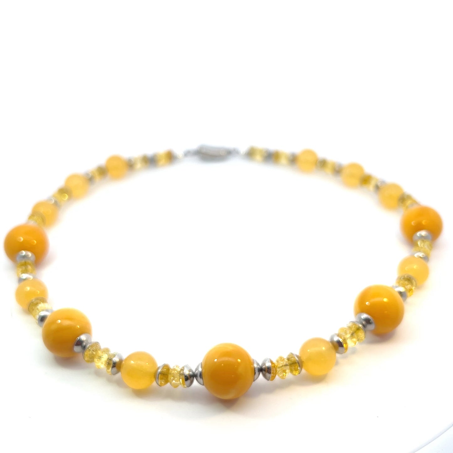 Semi-Precious Stone Set_AMBER, YELLOW JADE & YELLOW QUARTZ