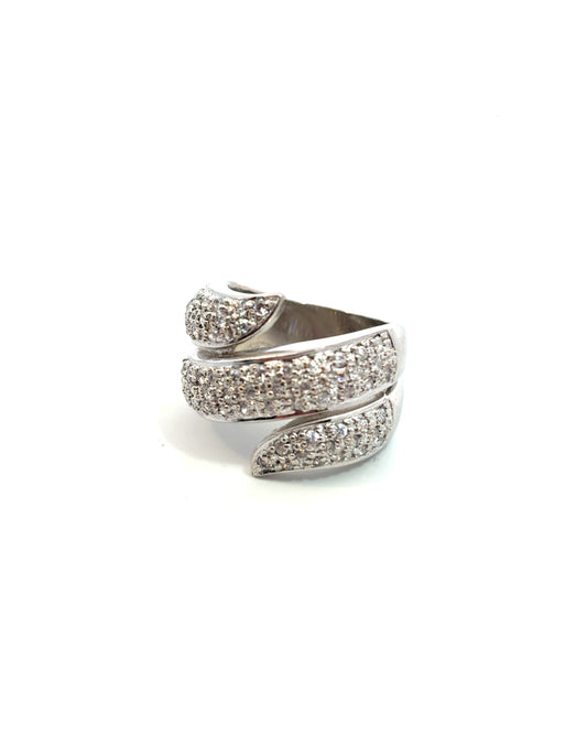 Ring Silver - Pave Setting Cubic Zirconia