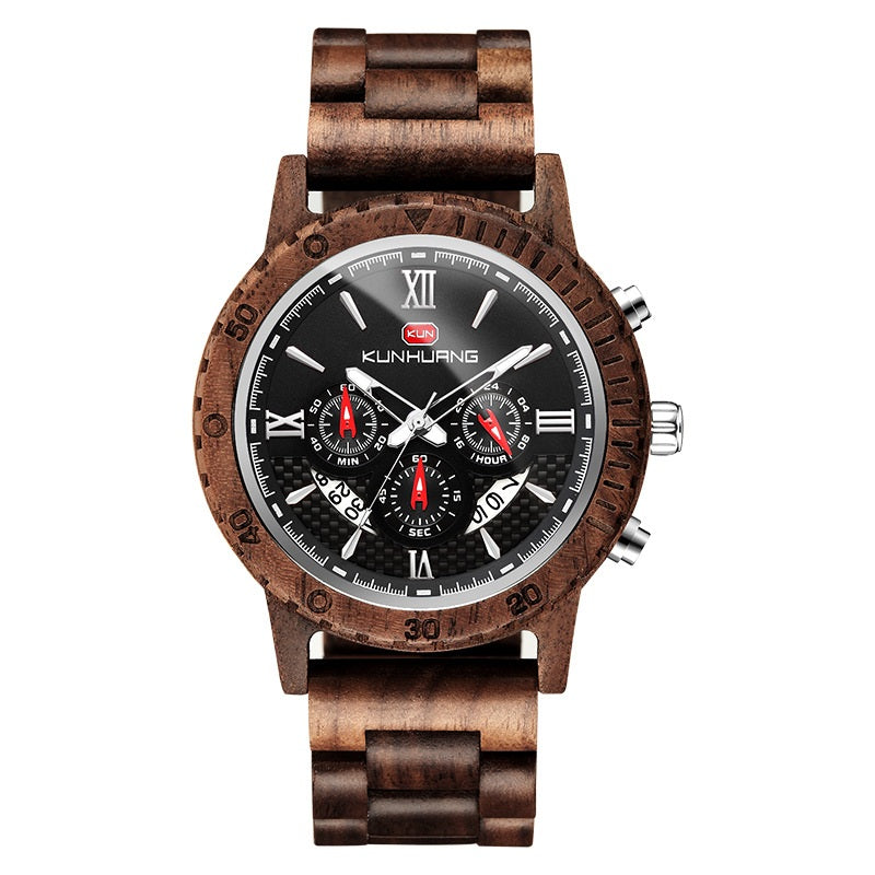 Watch - Men’s Walnut Wrist Watch – Sandalwood & Organic Glass