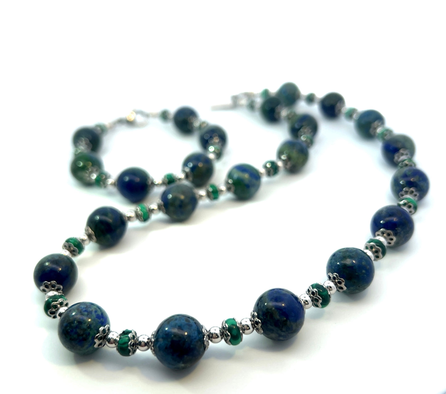 Semi-Precious Stone Set-AZURIT & MALACHITE