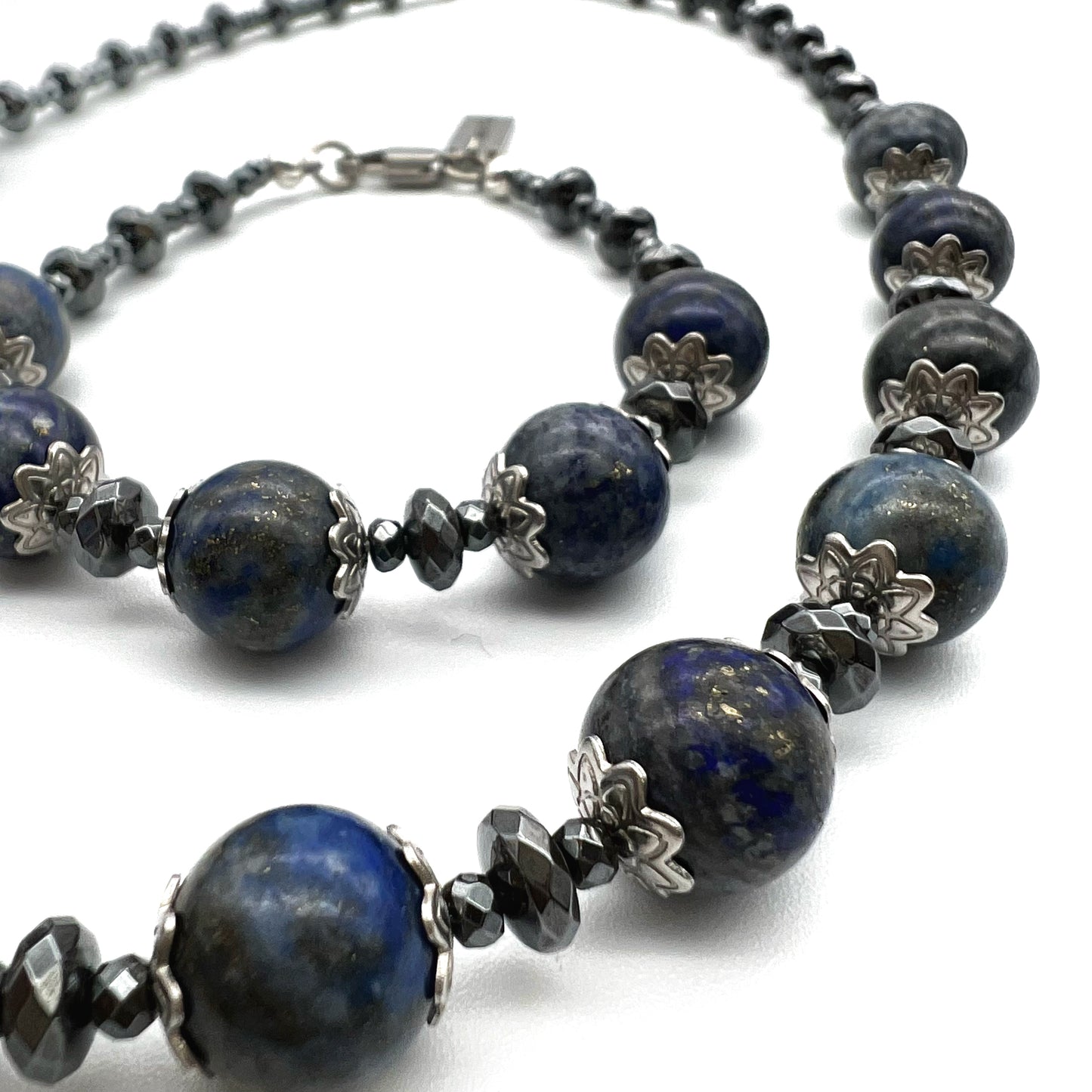 Semi-Precious Stone Set - Sodalite & Hematite
