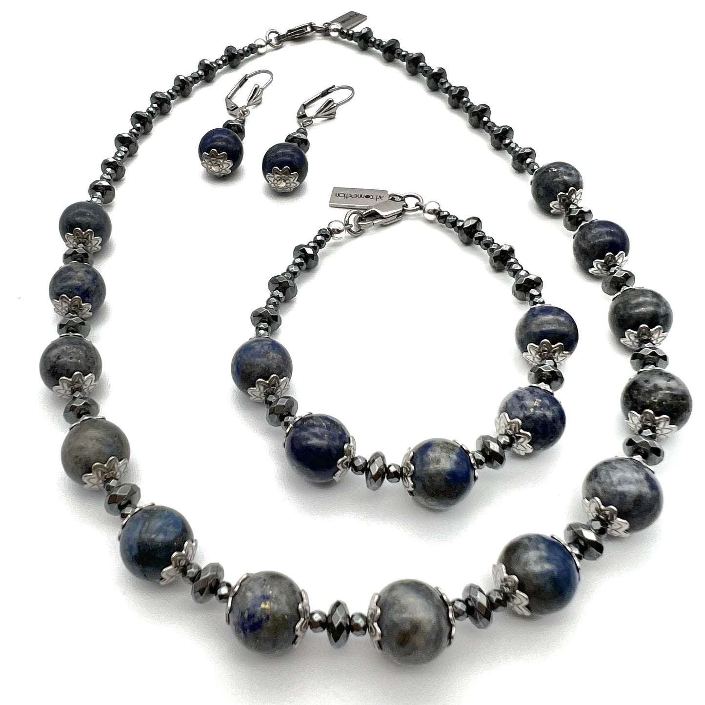 Semi-Precious Stone Set - Sodalite & Hematite