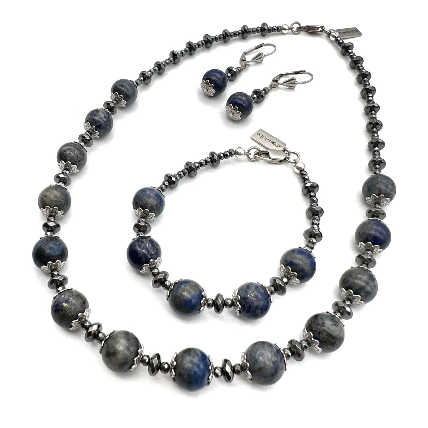 Semi-Precious Stone Set - Sodalite & Hematite