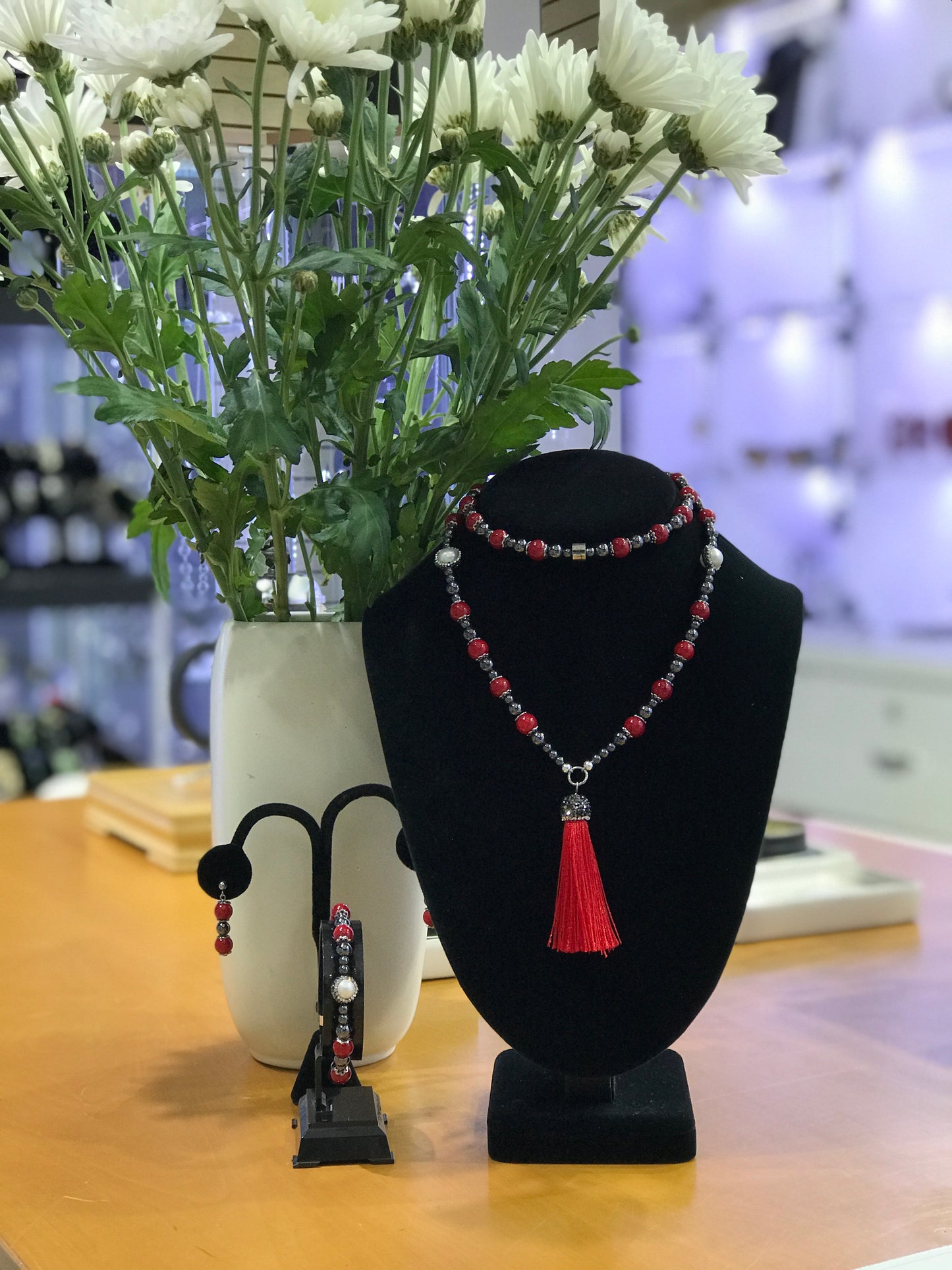 Hematite & Red Coral