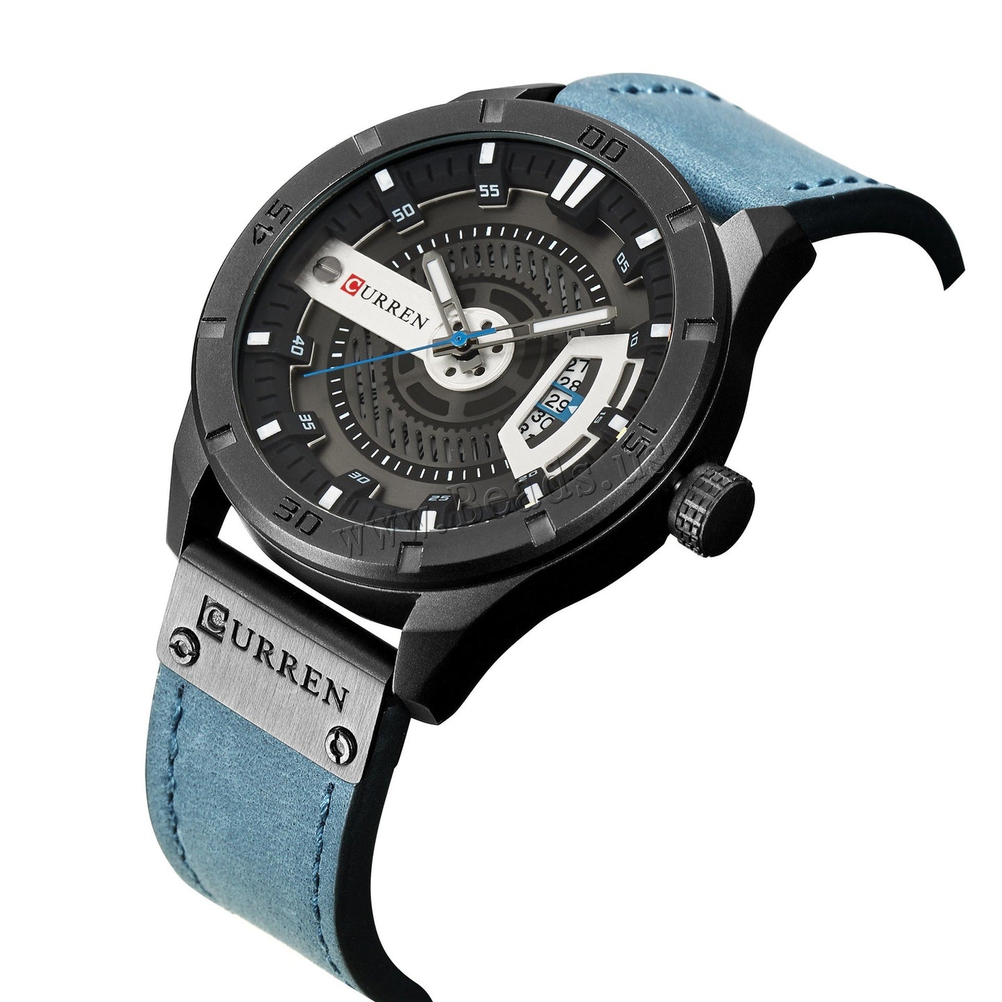 Watch - Curren Blue Leather Men's Watch