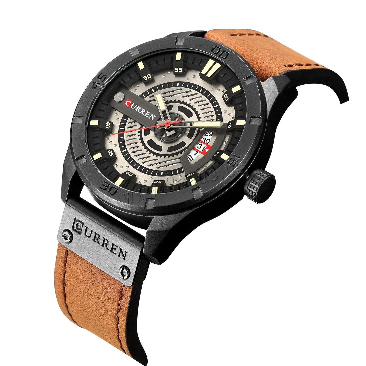 Watch - Curren Light Brown Leather Men's Watch