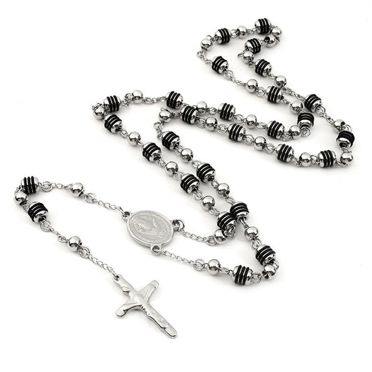 Rosary - Steel Rosary with Rubber Accents