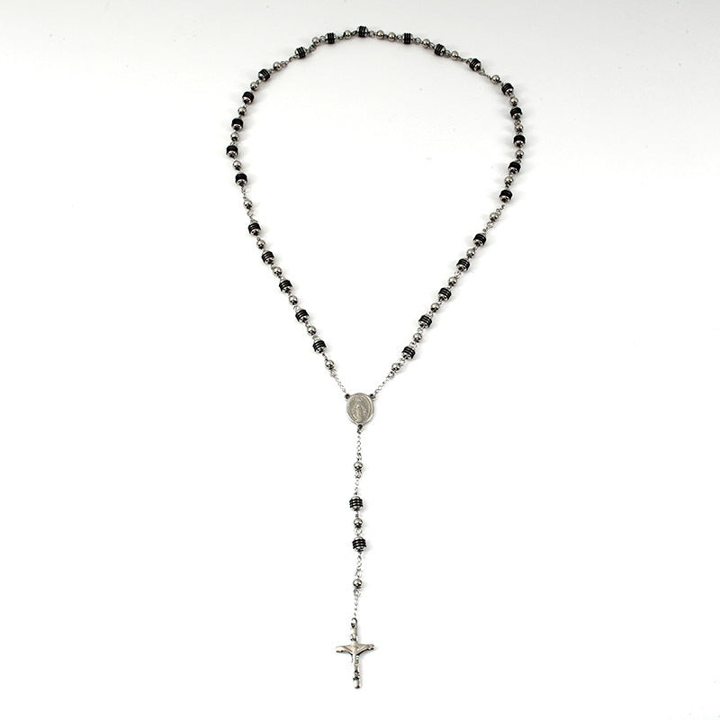 Rosary - Steel Rosary with Rubber Accents