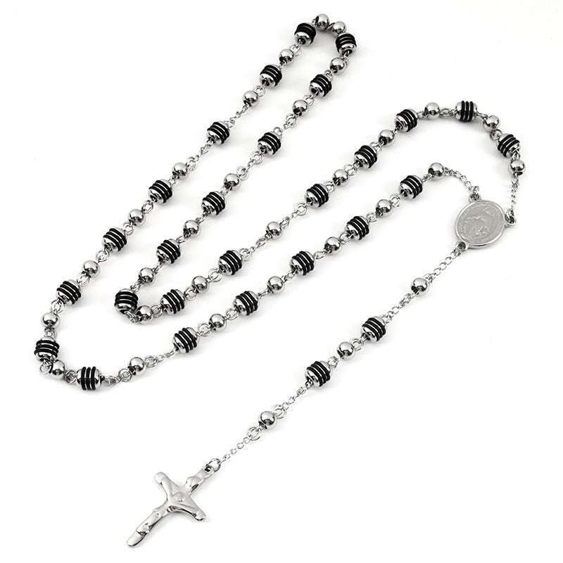 Rosary - Steel Rosary with Rubber Accents