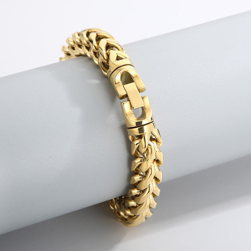 Bracelet Steel - Franco Link in Gold Plated