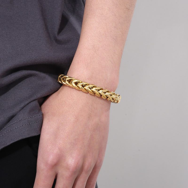 Bracelet Steel - Franco Link in Gold Plated