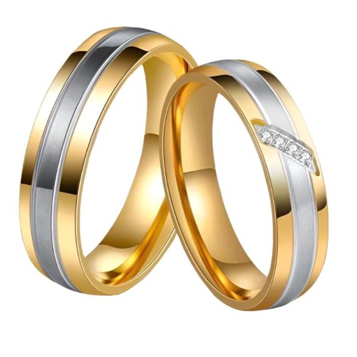 Ring Steel - Couples Two Tone Surgical Steel Wedding Band