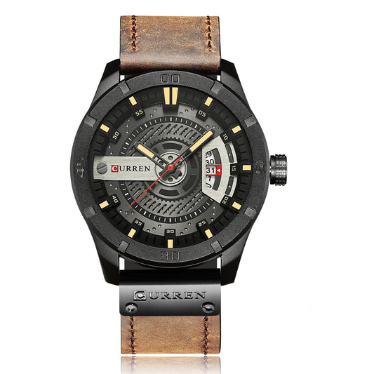 Watch - Curren Dark Brown Leather Men's Watch