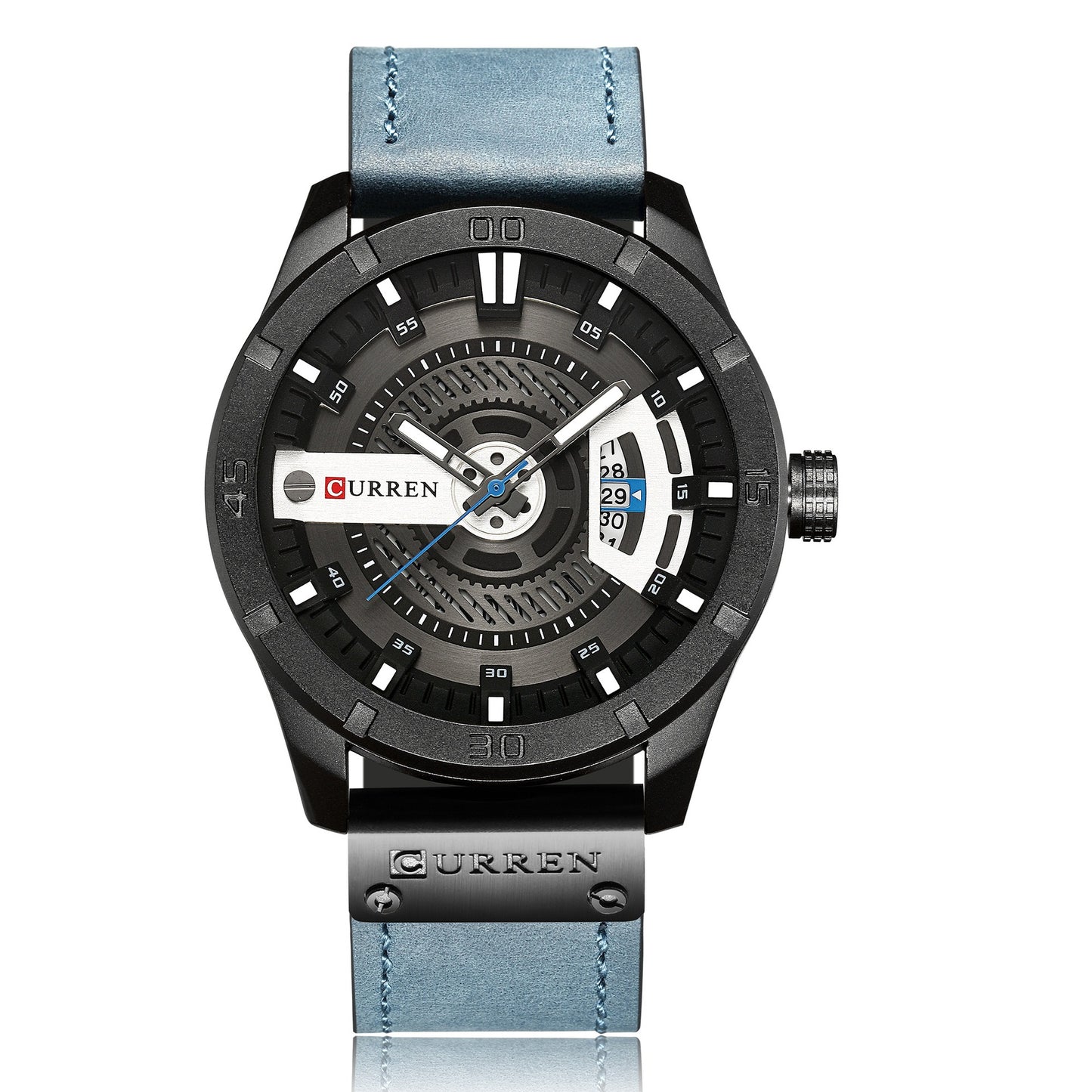 Watch - Curren Blue Leather Men's Watch