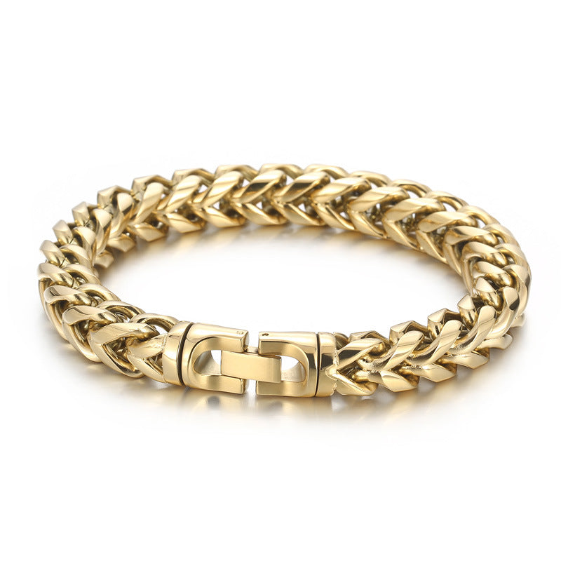 Bracelet Steel - Franco Link in Gold Plated