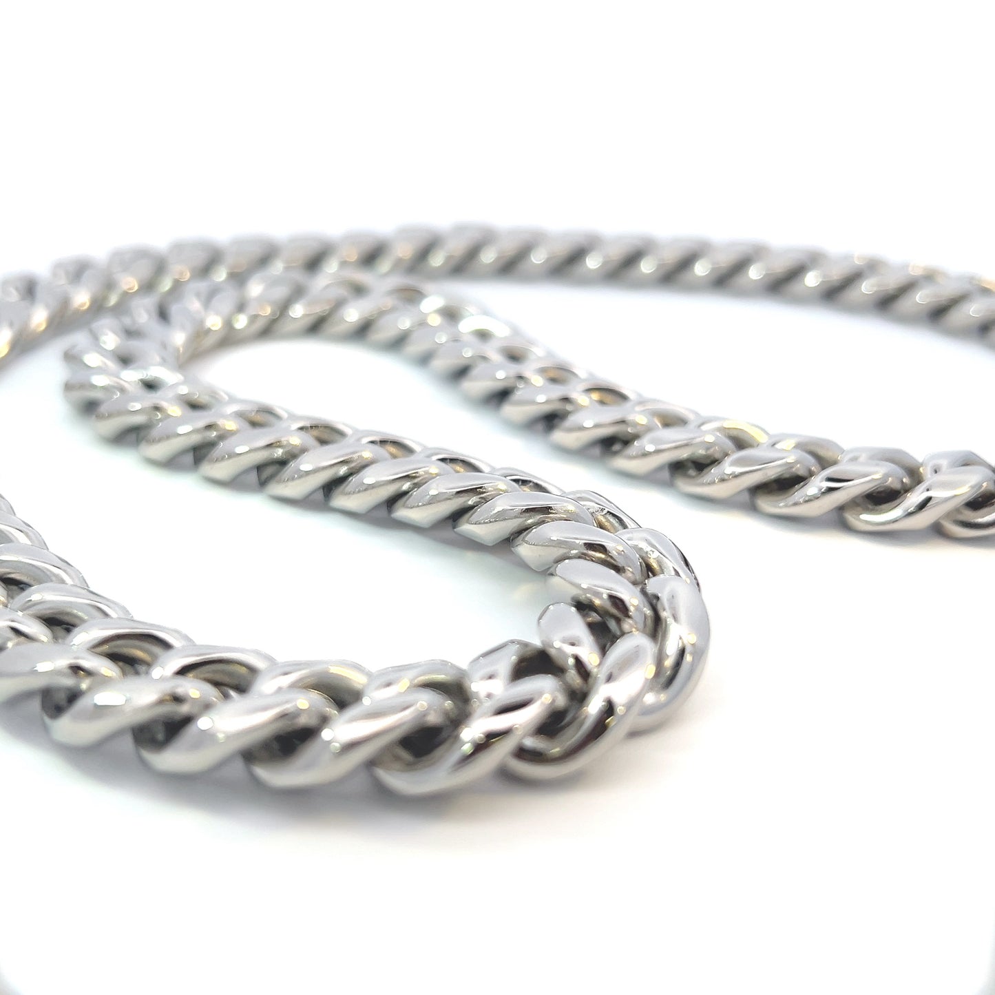 Chains - 14mm Cuban Necklace with Cubic Zirconia Box Clasp