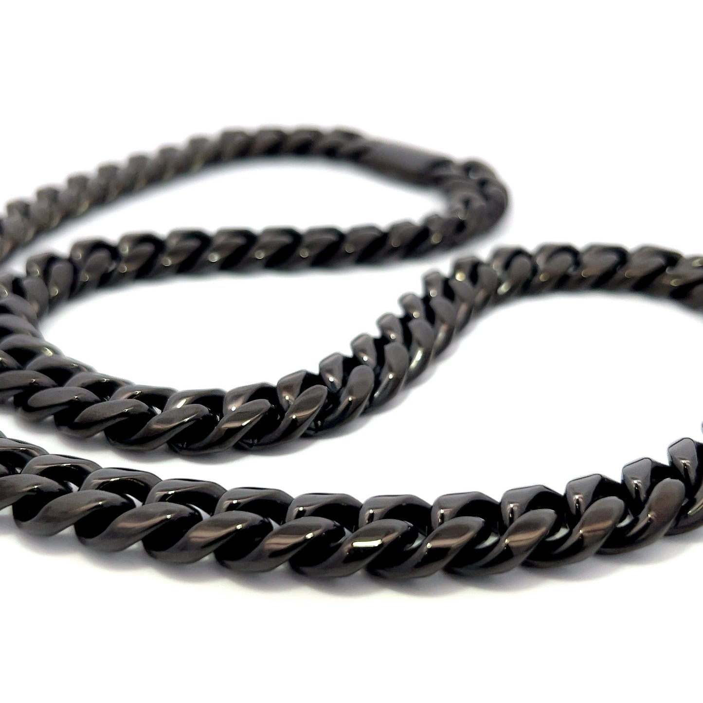 Chains - Black Cuban Link Chain 12mm