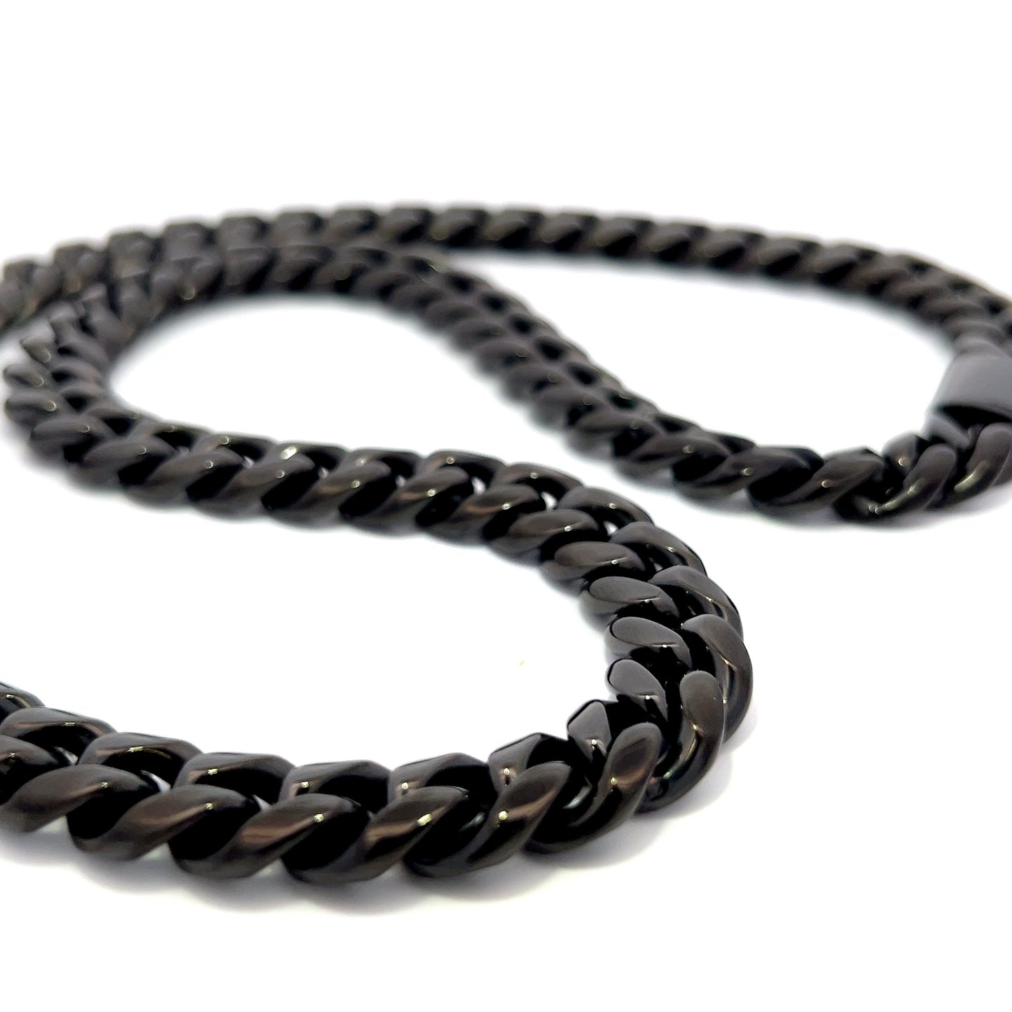 Chains - Black Cuban Link Chain 12mm