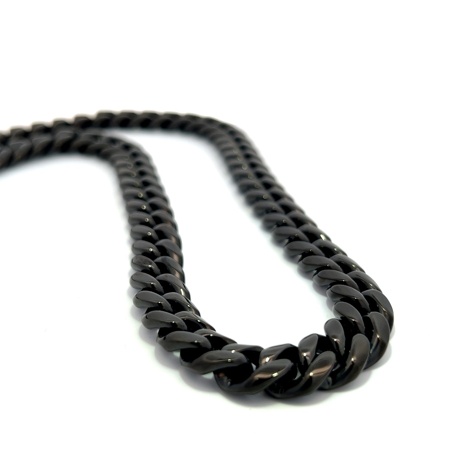 Chains - Black Cuban Link Chain 12mm