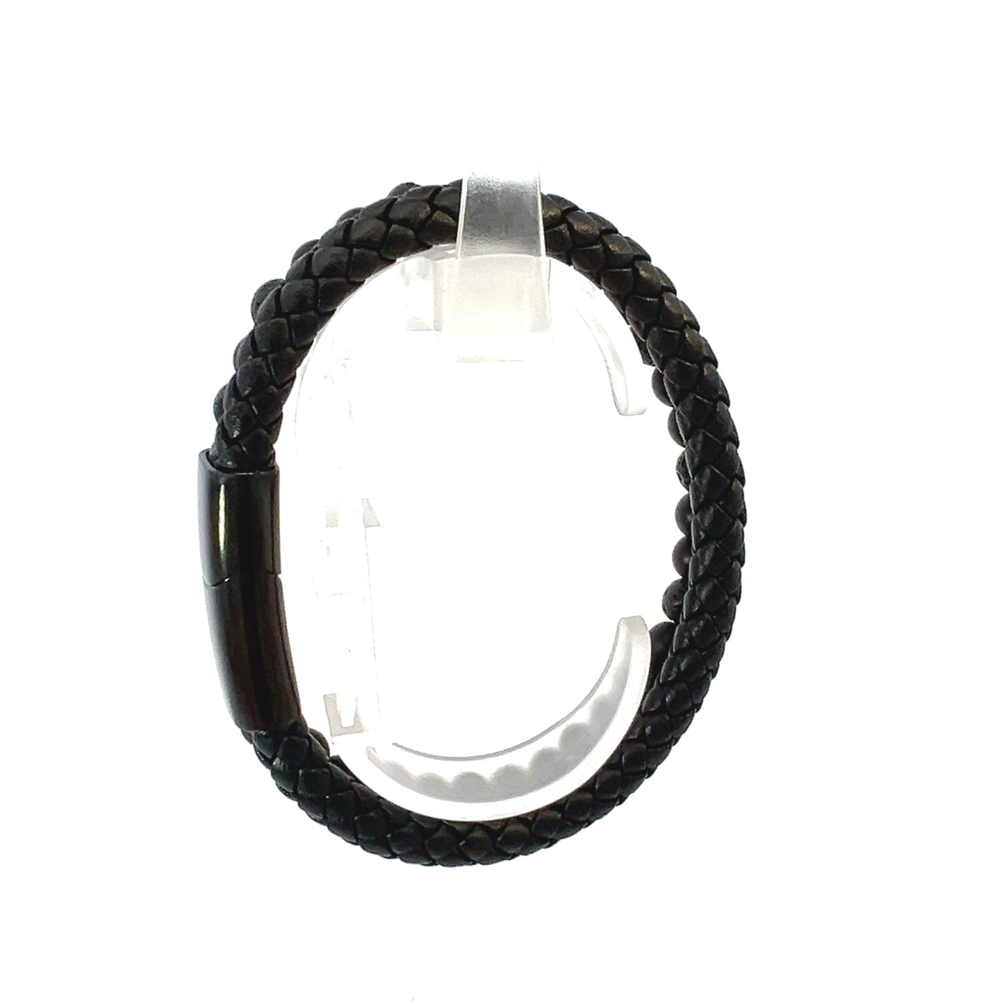 Leather Bracelet - Lava and Braided Leather