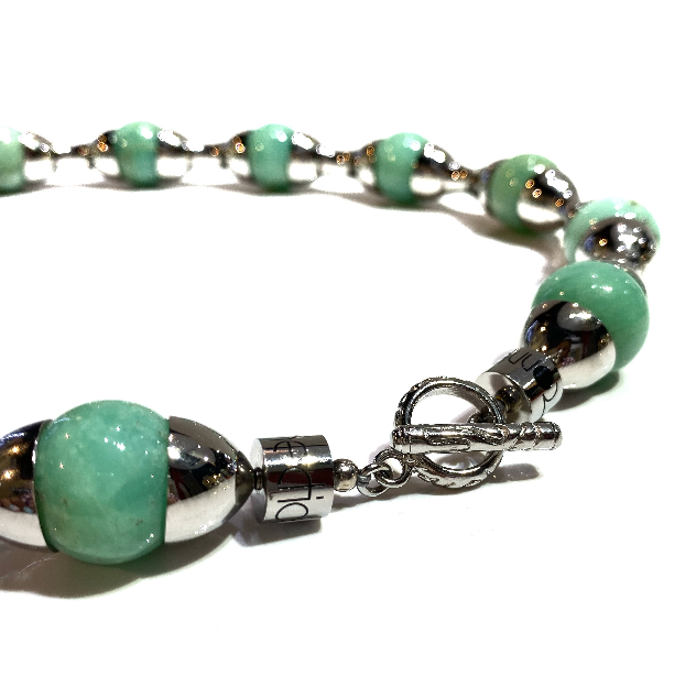 Semi-Precious Stone Set_ Green Jade and Surgical Steel Jewelry