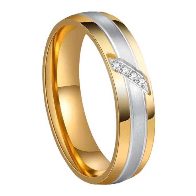 Ring Steel - Couples Two Tone Surgical Steel Wedding Band