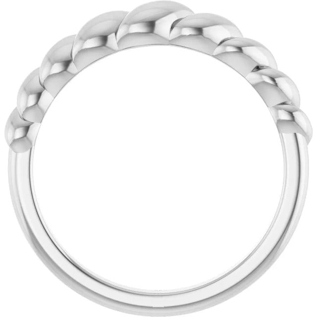 Ring Silver - Rope Dome Ring Stul# 57713:100:P