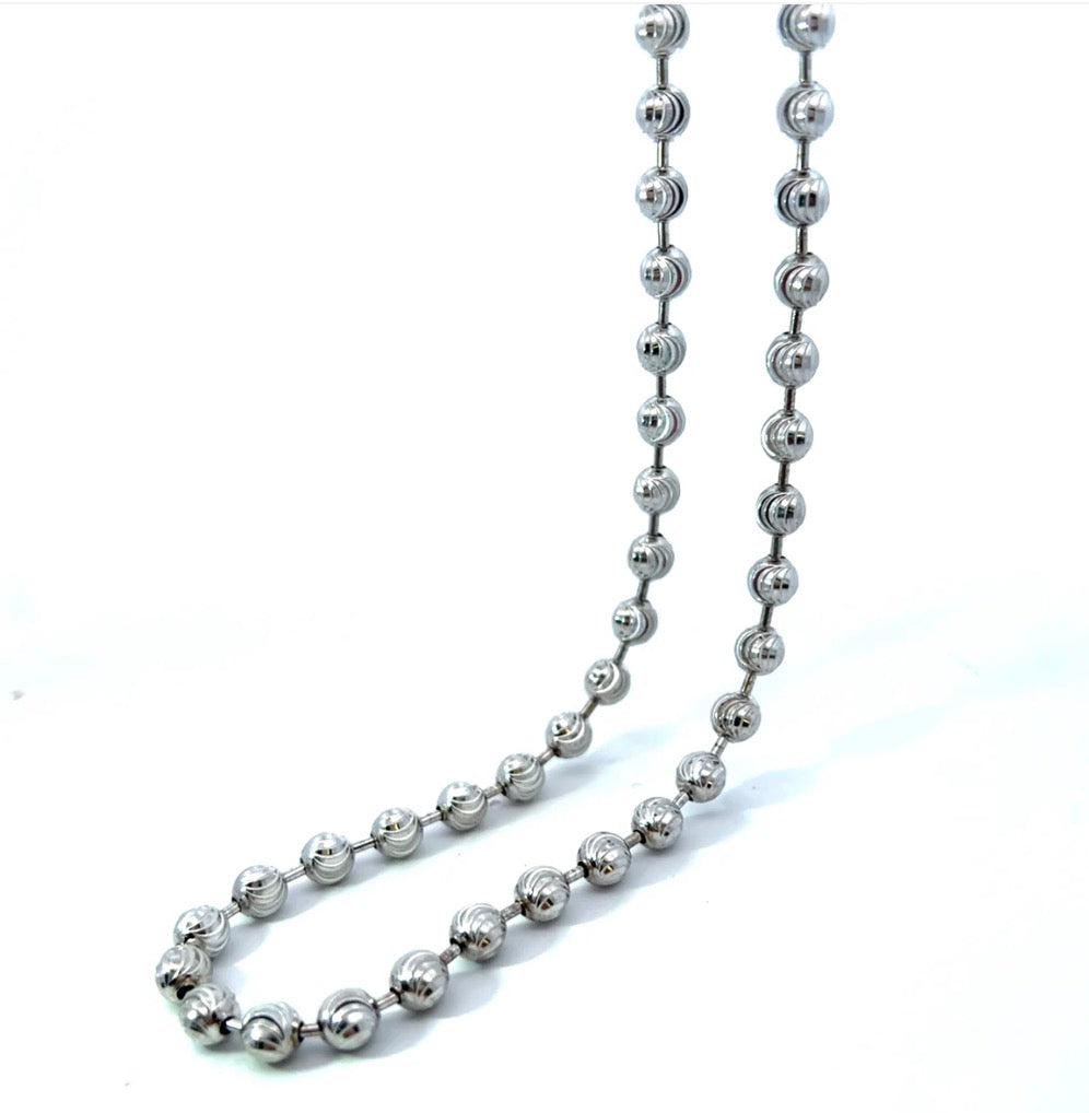 Chains - 925 Silver Moon Cut link chain