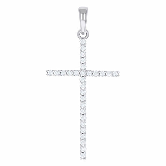 Pendant 925 Silver - Pendant with Cubic Zirconia Cross