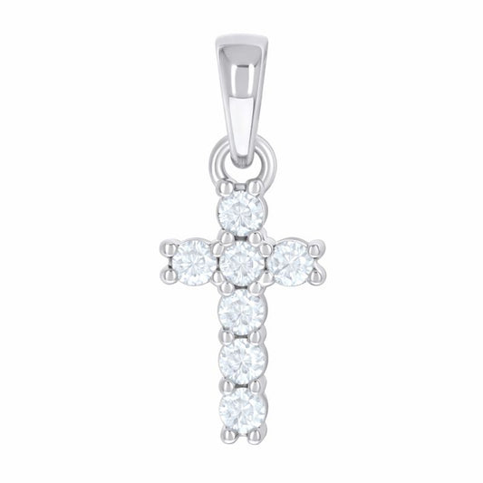 Pendant 925 Silver - Pendant with Cubic Zirconia Cross