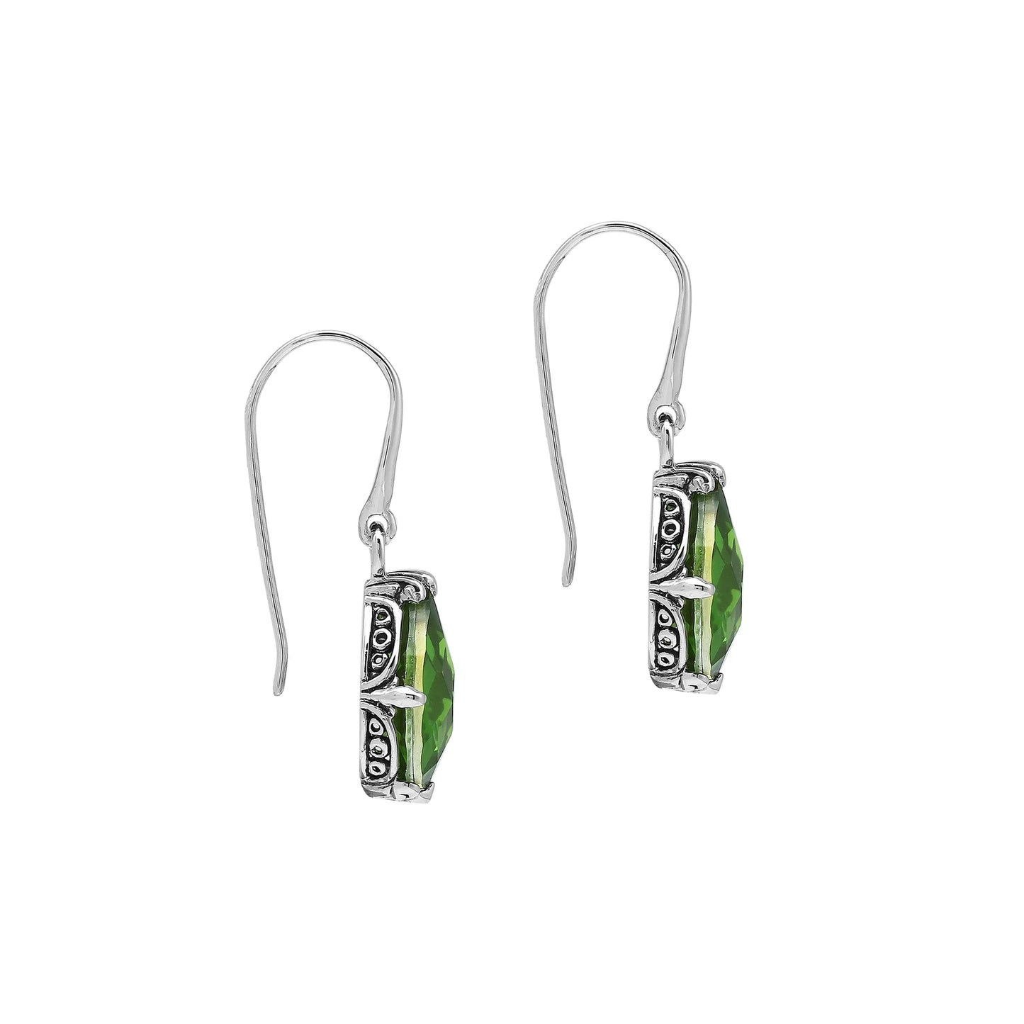 Earrings – Peridot Teardrop Earrings in 925 Sterling Silver