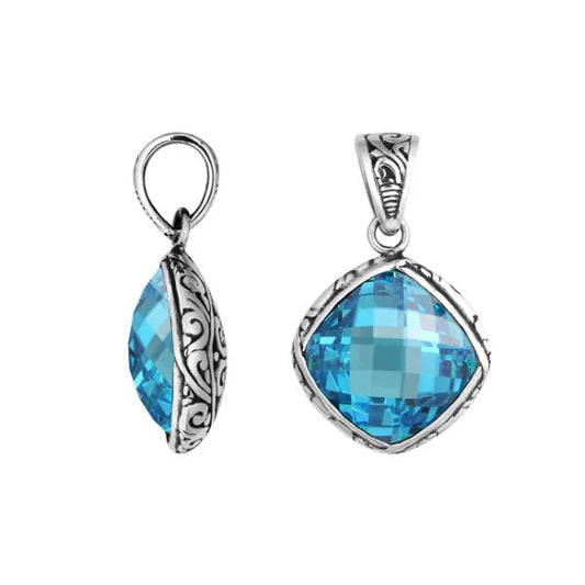 Pendant Silver - 925 Sterling Silver Blue Topaz