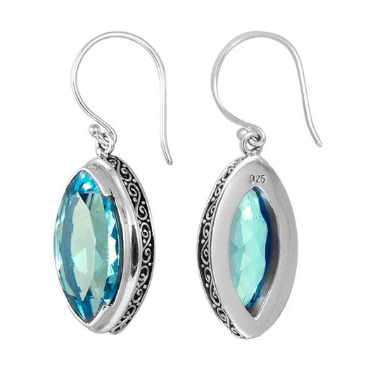 Earrings – Blue Topaz Earrings in 925 Sterling Silver