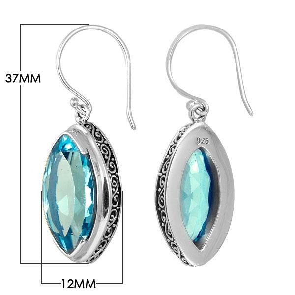 Earrings – Blue Topaz Earrings in 925 Sterling Silver