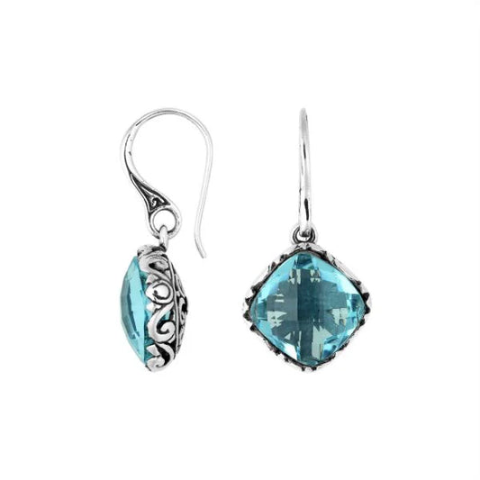 Earrings – Blue Topaz Earrings in 925 Sterling Silver