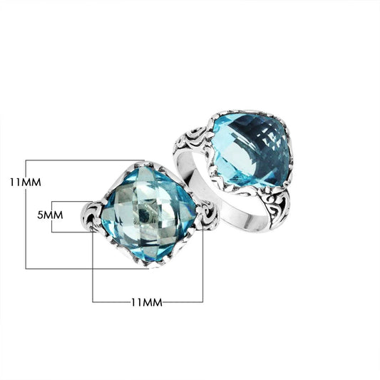Ring Silver – Blue Topaz in 925 Sterling Silver