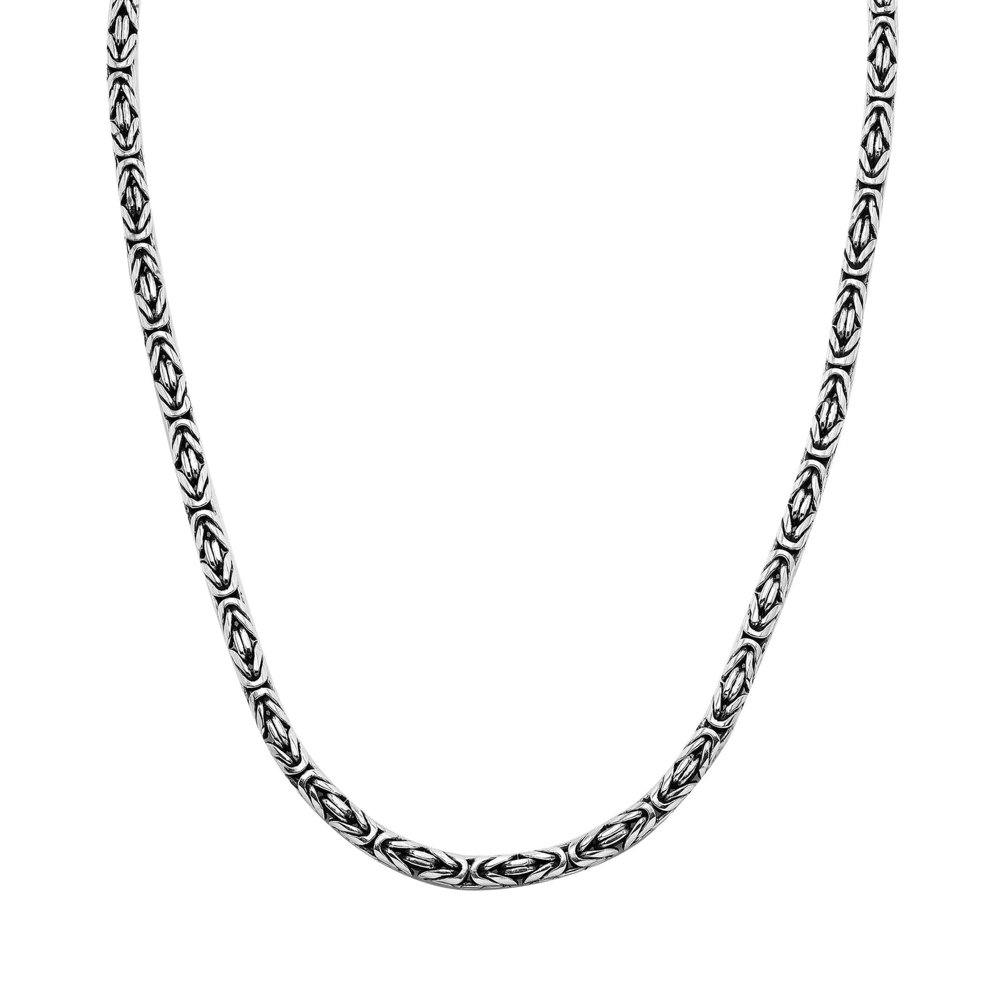 Chains – Sterling Silver Byzantine Chain with Lobster Clasp