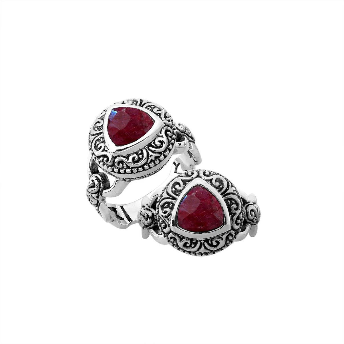 Ring - 925 Sterling Silver Ruby