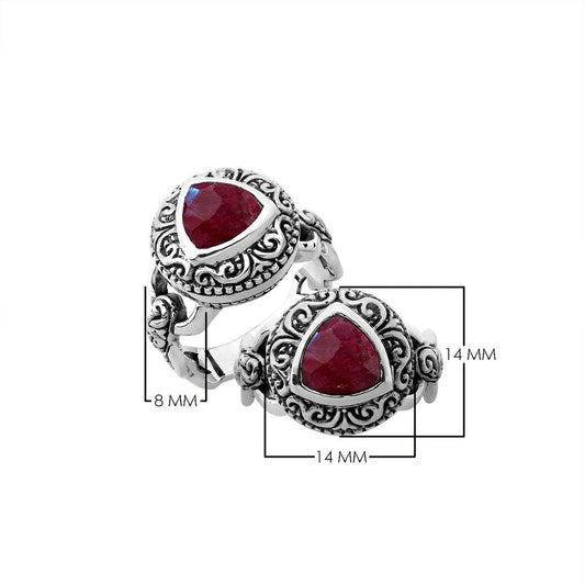 Ring - 925 Sterling Silver Ruby