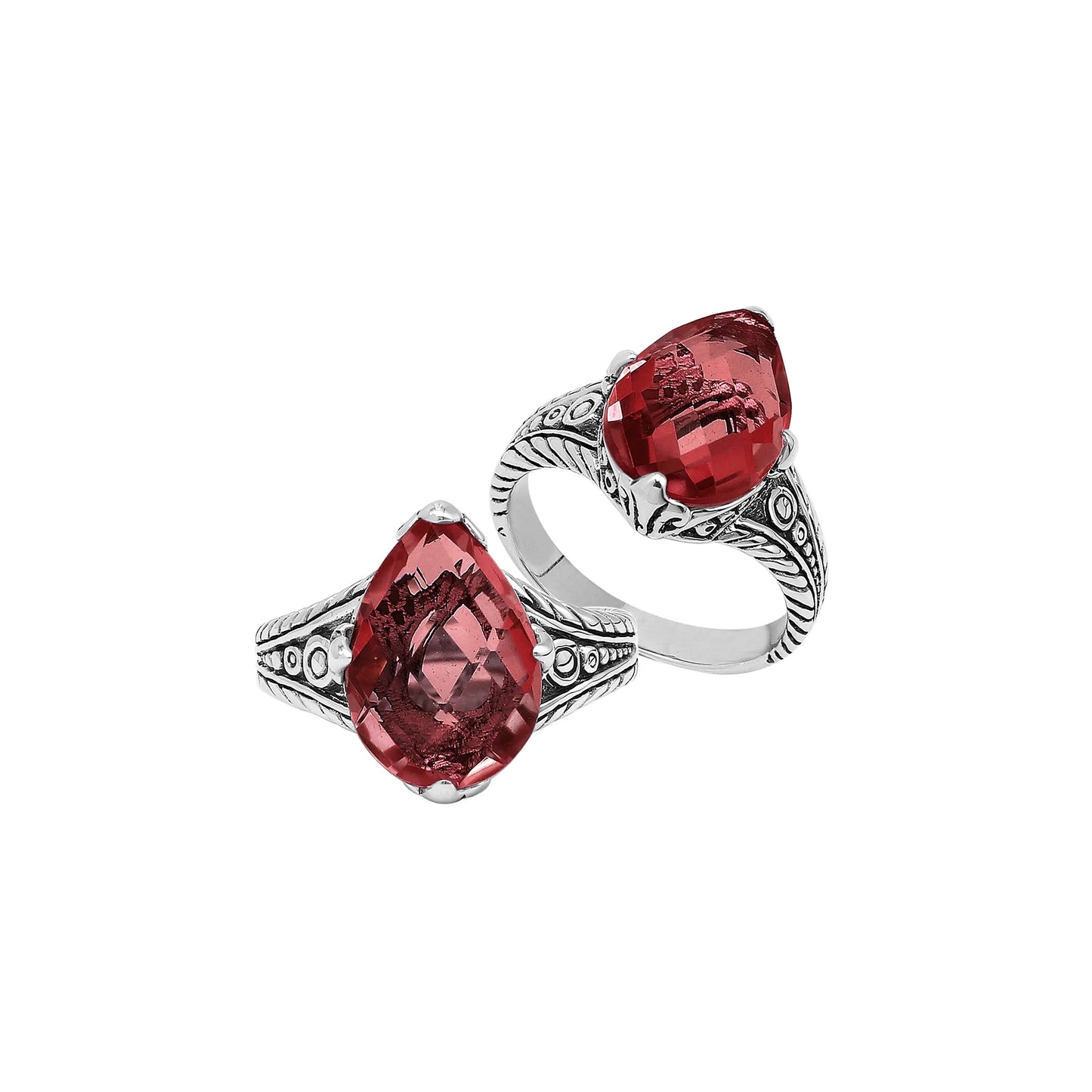 Ring - Sterling Silver 925 Garnet