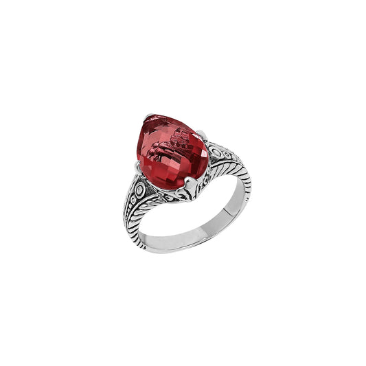 Ring - Sterling Silver 925 Garnet